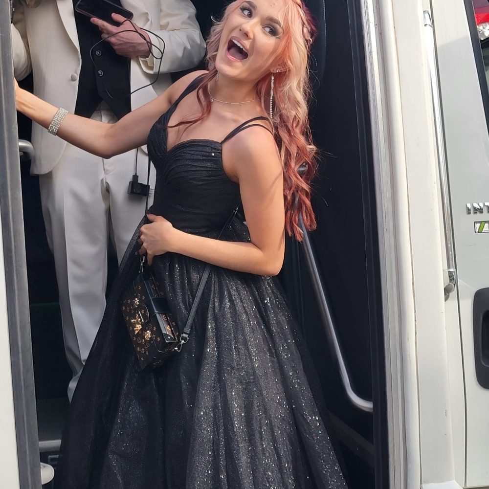 Black Prom Dress Size 0/2 PROMBAY - Picture 5 of 5